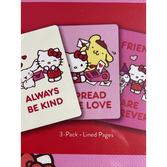Hello Kitty & Friends Valentine Notebook Love Notes 3 Trio 80 Pages 2024 Sanrio - Picture 4 of 8